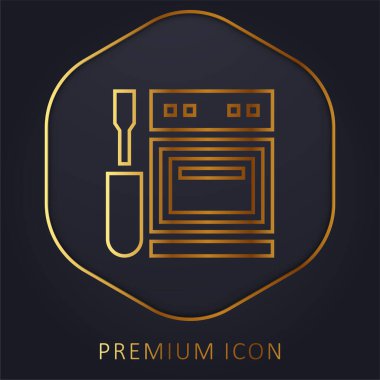 Alet altın çizgi premium logosu veya simgesi