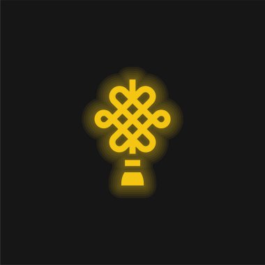 Tılsım sarısı parlak neon simgesi