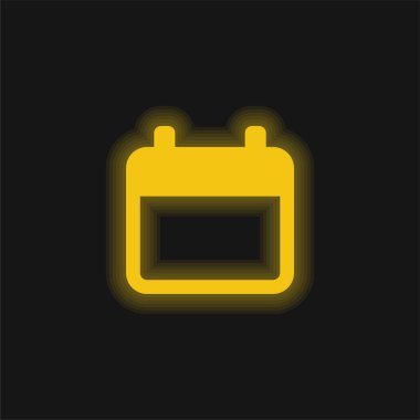 Gündem sarı parlak neon simgesi