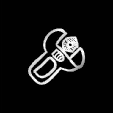 Ayarlanabilir İngiliz El Çizimi Gümüş kaplama metalik simge