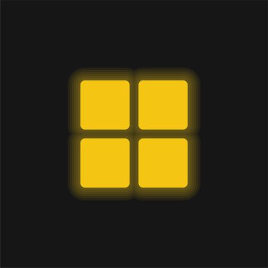 Parlayan sarı neon simgesini engeller