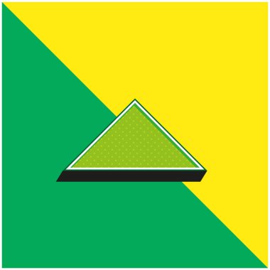 Ok, Navigate, Yakın Yeşil ve Sarı 3D vektör simgesi logosu