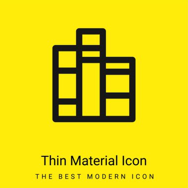 Kitaplar asgari düzeyde parlak sarı malzeme simgesi