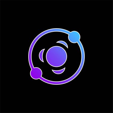 Atomik Yapı mavi gradyan vektör simgesi