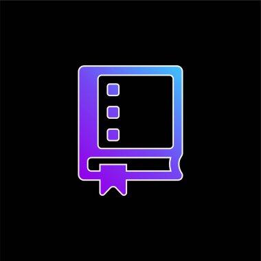 Kitap mavi gradyan vektör simgesi