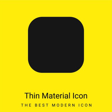 Siyah Yuvarlak Kare Şekli Asgari Parlak Sarı Madde simgesi