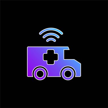 Ambulans mavi gradyan vektör simgesi