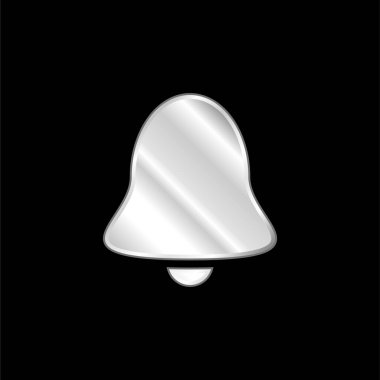 Alarm Çanı gümüş kaplama metalik simgesi