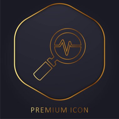 Analitik altın çizgi prim logosu veya simgesi