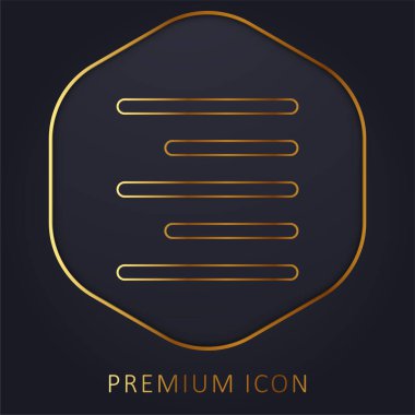 Sağ altın çizgi premium logosu veya simgesini hizala