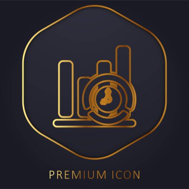 Altın çizgi prim logosunu ya da simgesini analiz et