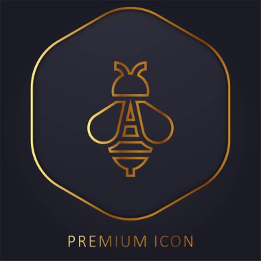 Arı altın çizgisi prim logosu veya simgesi