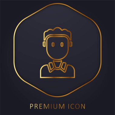 Altın çizgili erkek logosu veya simgesi