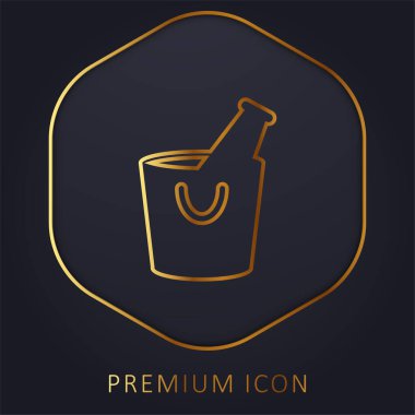 Alkol altın çizgisi prim logosu veya simgesi