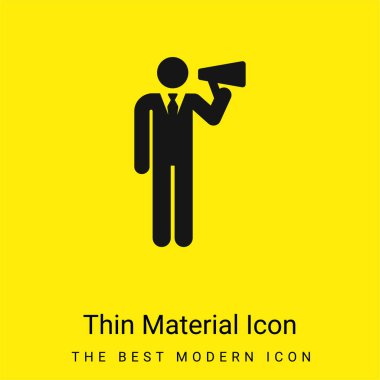 Boss minimal bright yellow material icon clipart