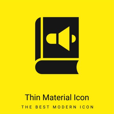 Audiobook minimal bright yellow material icon clipart