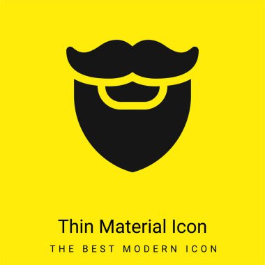 Beard minimal bright yellow material icon clipart