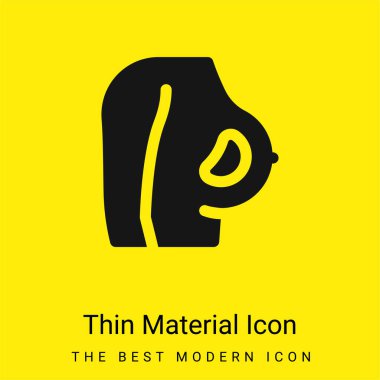 Breast minimal bright yellow material icon clipart