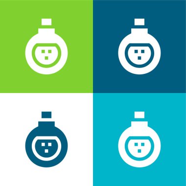 Antidote Flat four color minimal icon set clipart