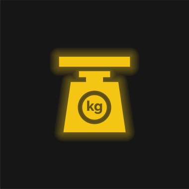 Sarı parlak neon simgesini dengele