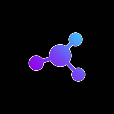 Atom mavi gradyan vektör simgesi