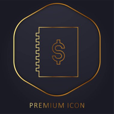 Altın çizgi premium logosu veya simgesini hesaplar