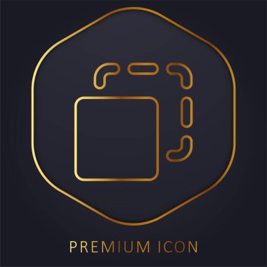 Altın çizgi prim logosu veya simgesi