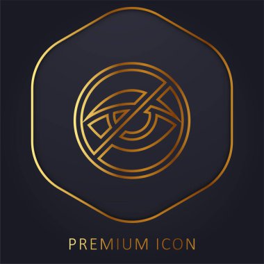 Kör altın çizgi prim logosu veya simgesi