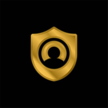 Hesap altın kaplamalı metalik simge veya logo vektörü