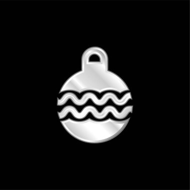 Bauble gümüş kaplama metalik simge