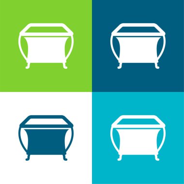 Bebek Oyun Parkı Düz 4 Renk en az simge seti