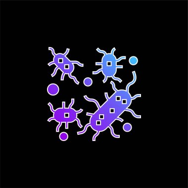 Bakteri mavi gradyan vektör simgesi