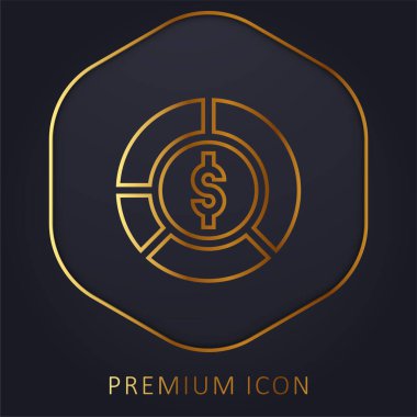 Benefit golden line premium logo or icon clipart