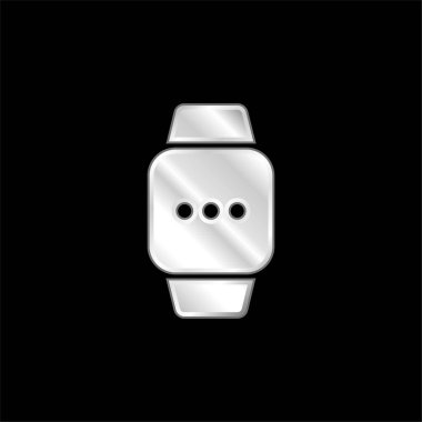 Apple Watch gümüş kaplama metalik simgesi