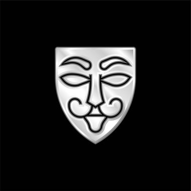 Anonim gümüş kaplama metalik simge
