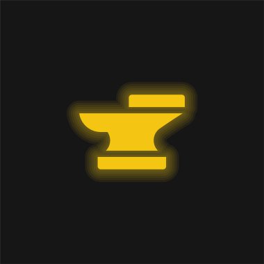Örs sarısı parlak neon simgesi