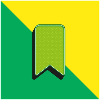 Yer imi Yeşil ve sarı modern 3d vektör simgesi logosu