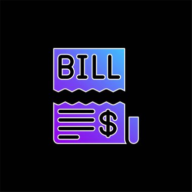Bill mavi gradyan vektör simgesi