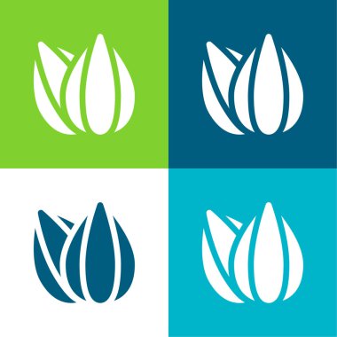 Badem Düz 4 renk en küçük simge kümesi