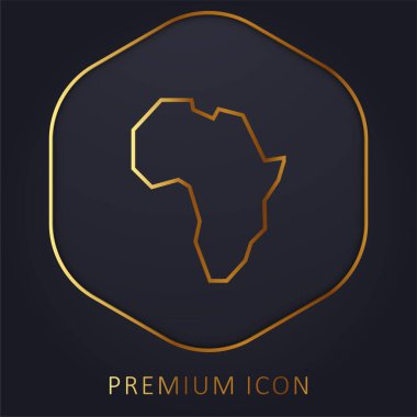 Afrika altın hat premium logosu veya simgesi