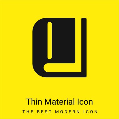 Kitap Kapalı Araç Asgari parlak sarı malzeme simgesi