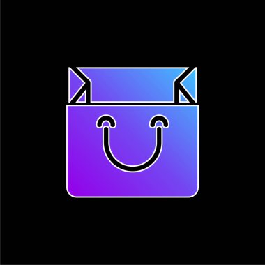 Mavi torba gradyan vektör simgesi