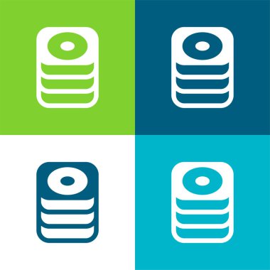 Büyük Veritabanı Düz Düz Renk en az simge kümesi