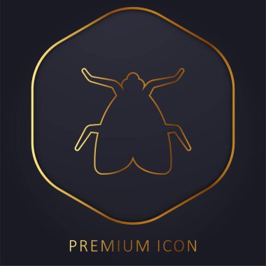 Big Fly golden line premium logo or icon clipart