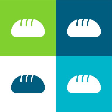 Ekmek Düz 4 renk en küçük simge kümesi