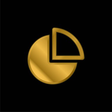 Analitik altın kaplama metalik simge veya logo vektörü
