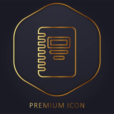 Altın satır premium logosu ya da simgesi