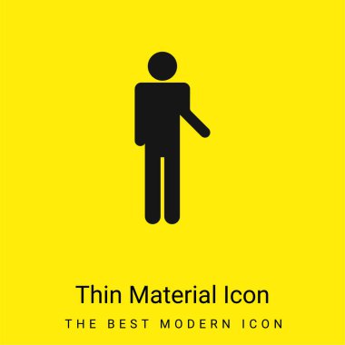 Basit Siluet Asgari parlak sarı malzeme simgesi