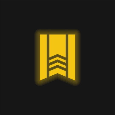 Sancak sarı parlak neon simgesi