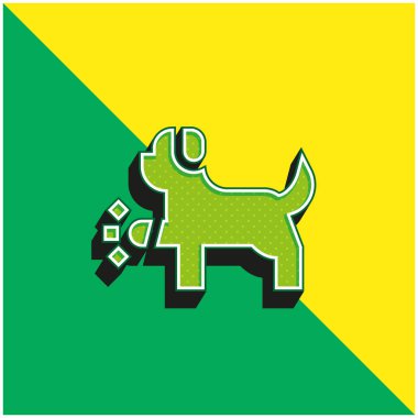 Animal Green and yellow modern 3d vector icon logo clipart